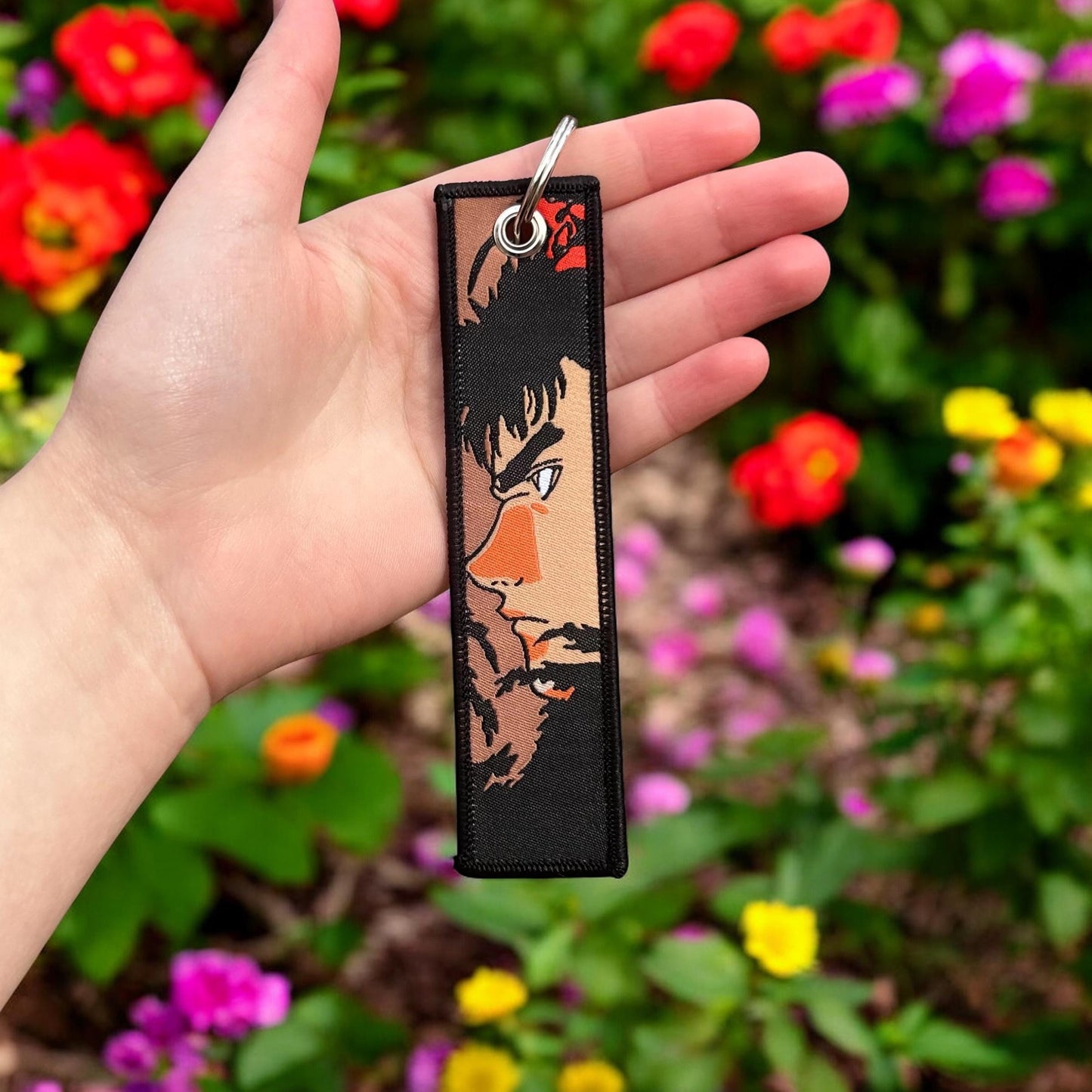 Rival Swordsmen Embroidered Keychain