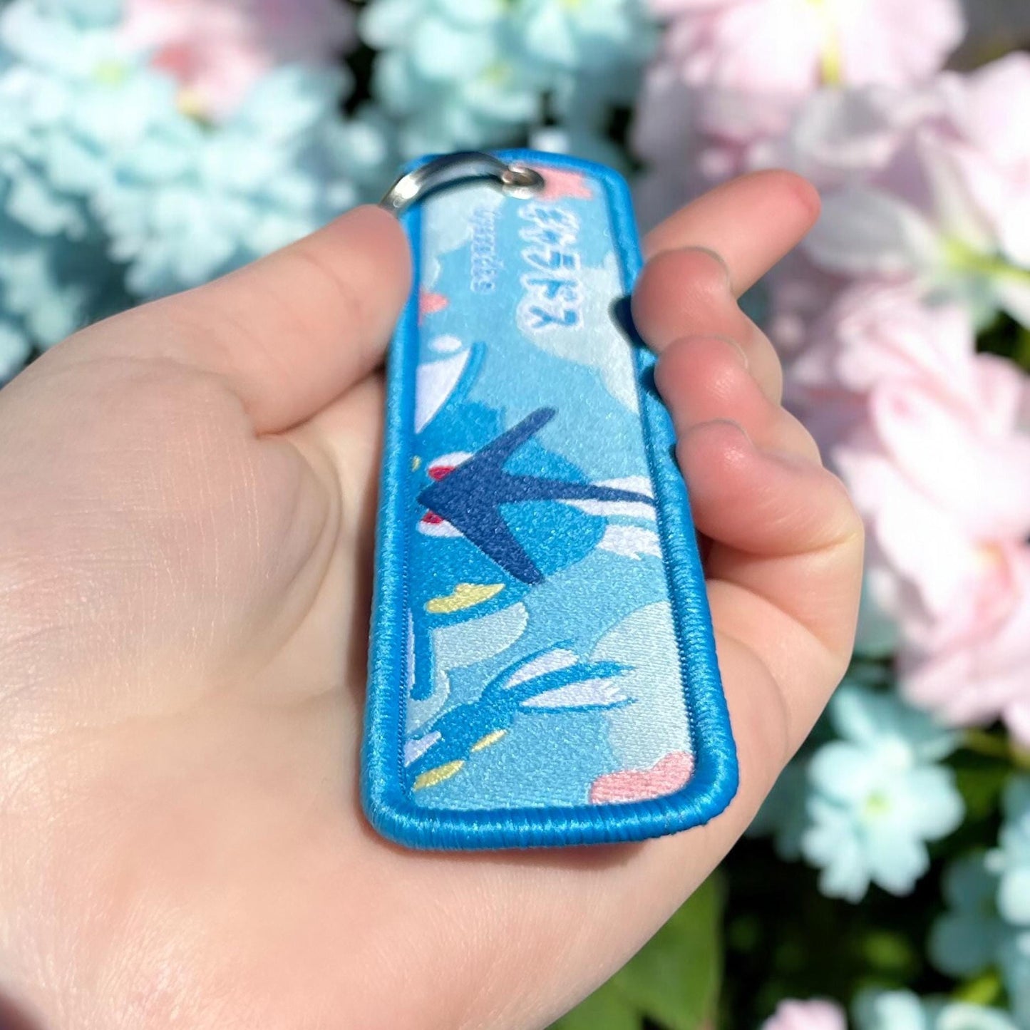 Sea Serpent Embroidered Keychain