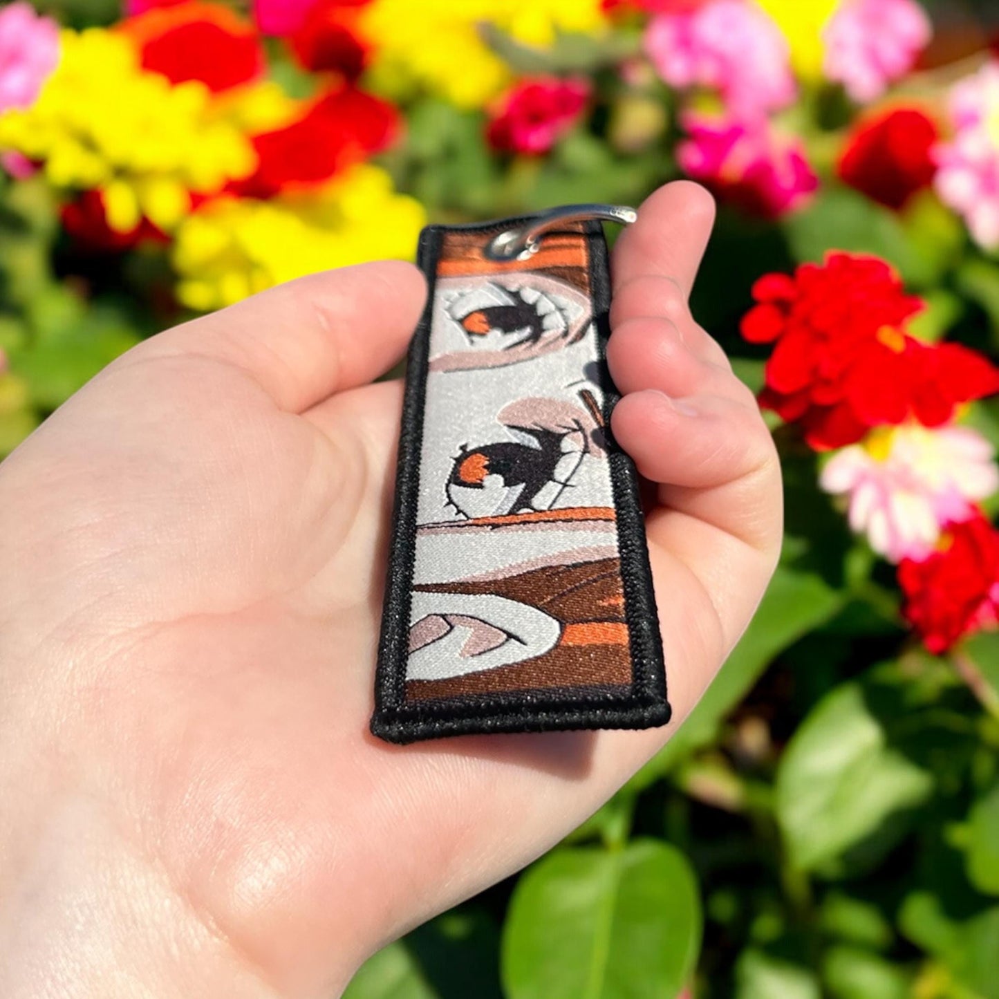 Fiery Sorceress Embroidered Keychain