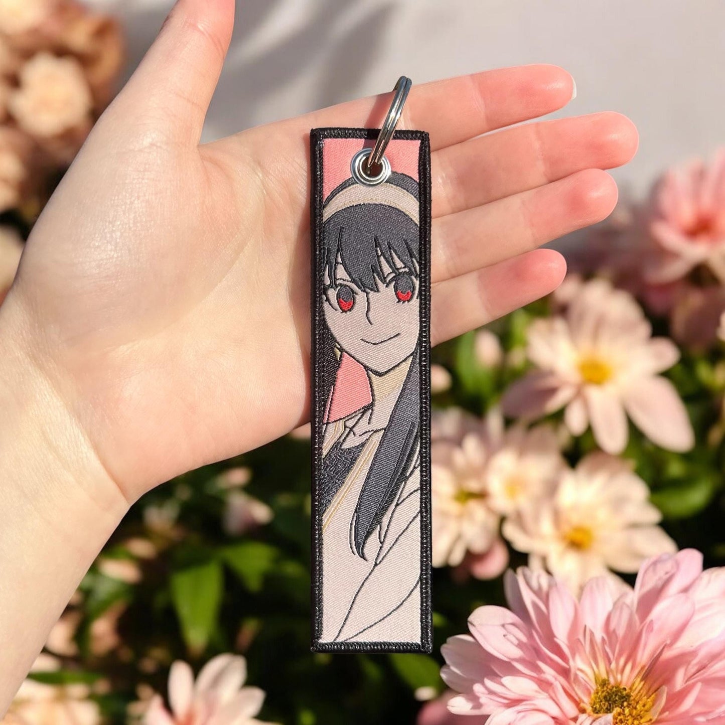 Elegant Assassin Embroidered Keychain