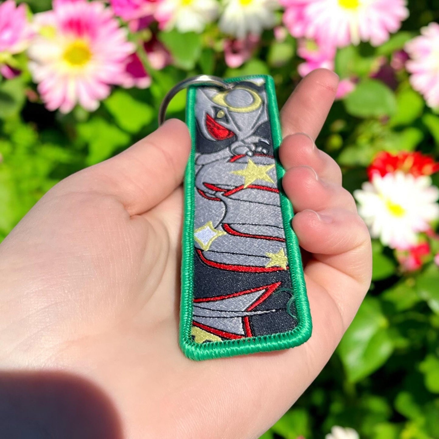 Sky Serpent Embroidered Keychain