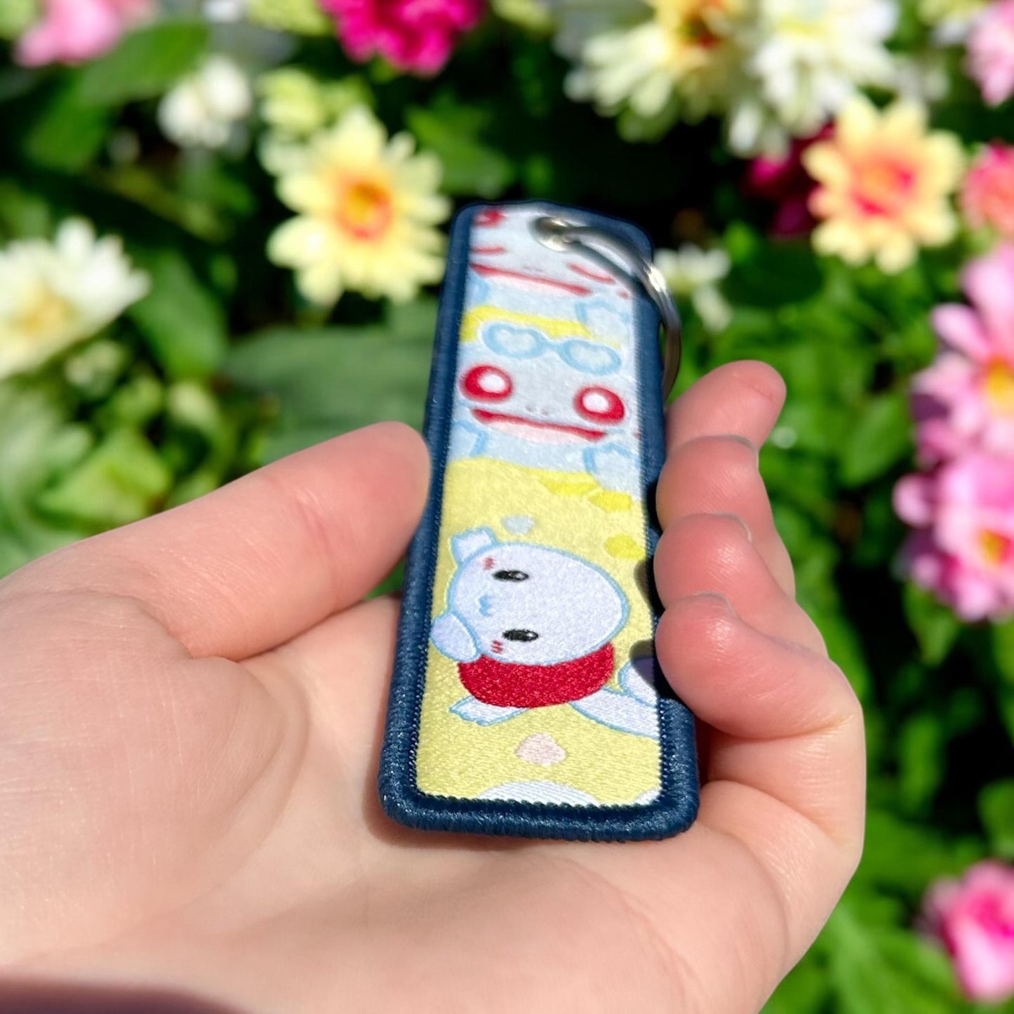 Cheerful Ocean Friend Embroidered Keychain