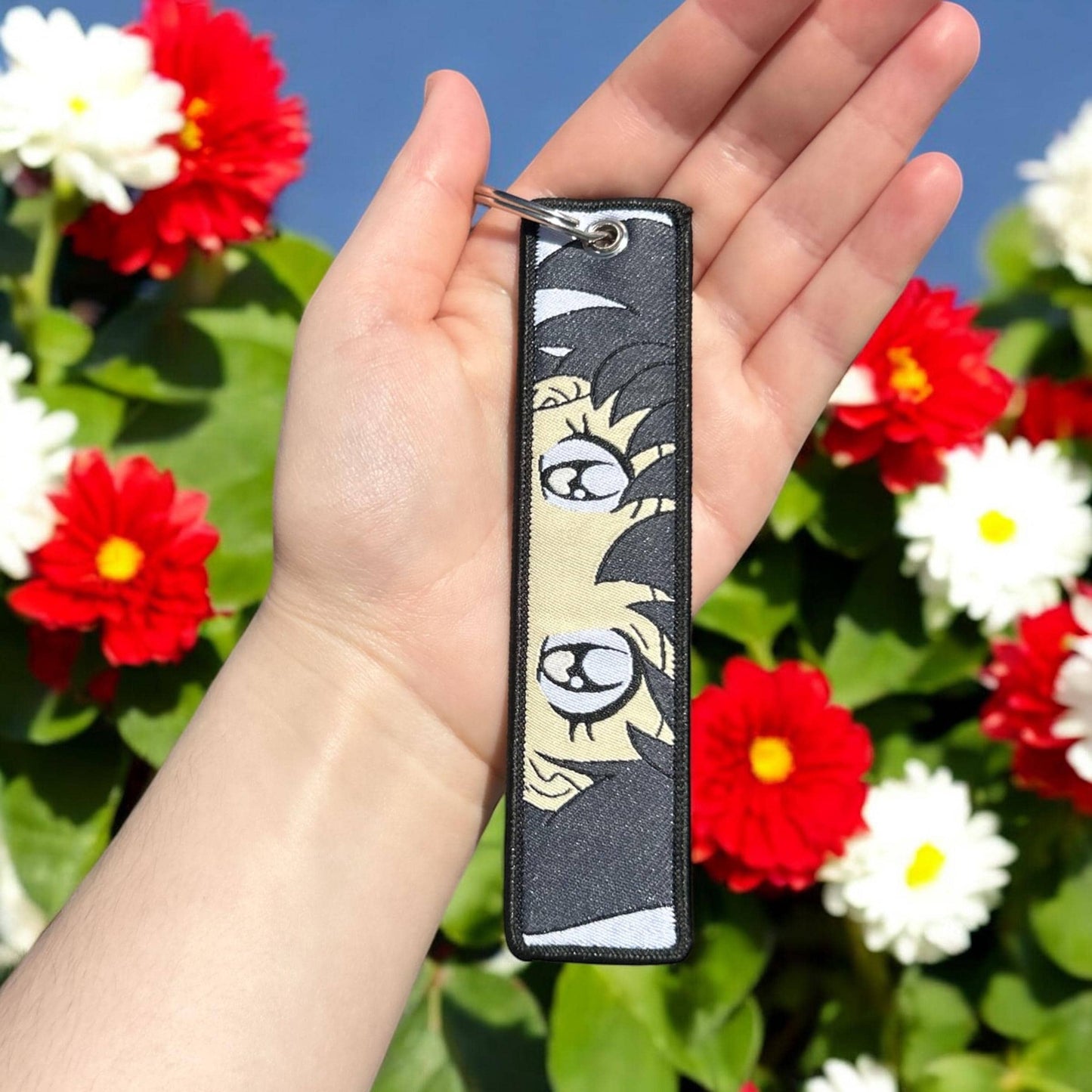 Time-Traveling Schoolgirl Embroidered Keychain