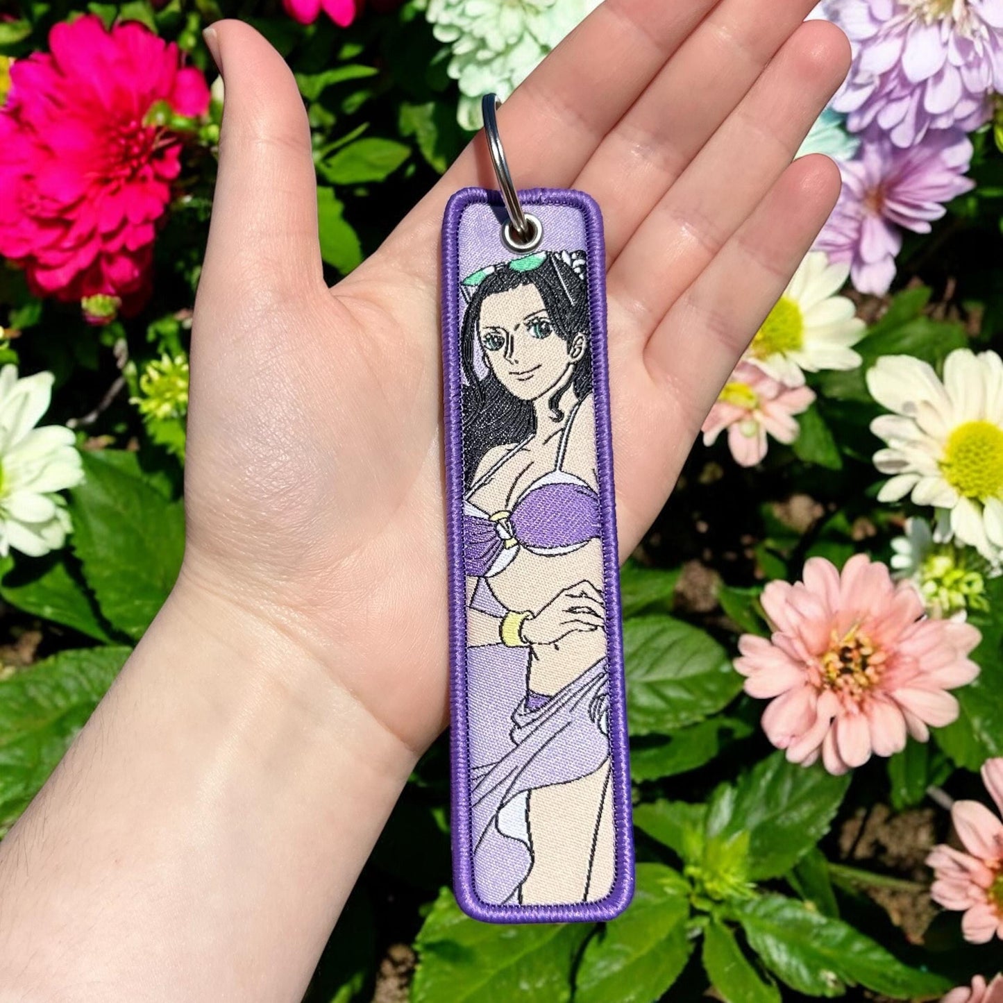 Elegant Pirate Embroidered Keychain