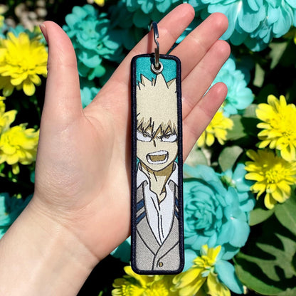 Explosive Hero Embroidered Keychain