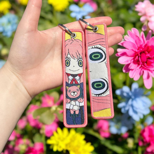 Kawaii Psychic Girl Embroidered Keychain
