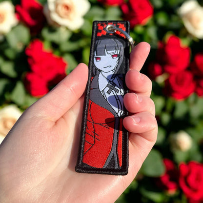 High-Stakes Queen Embroidered Keychain