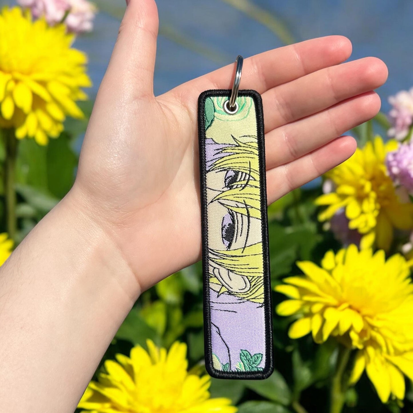 Flirty Prince Embroidered Keychain