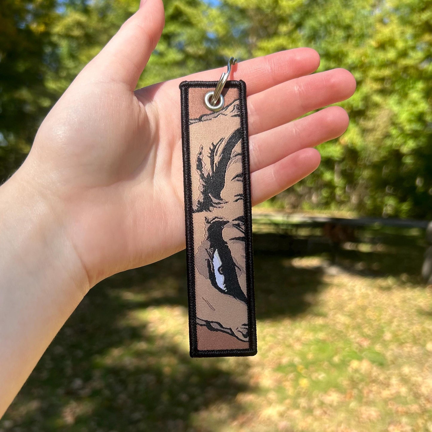 Dark Hero Embroidered Keychain