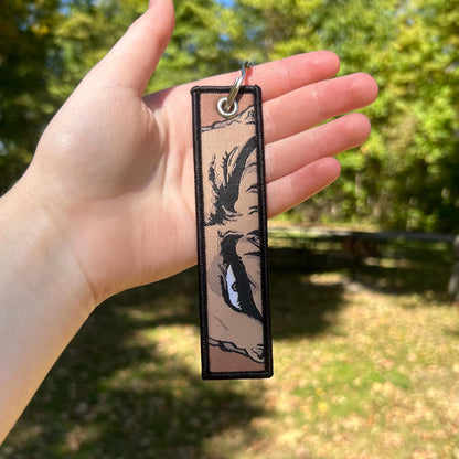 Dark Hero Embroidered Keychain