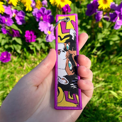 Stand User Embroidered Keychain