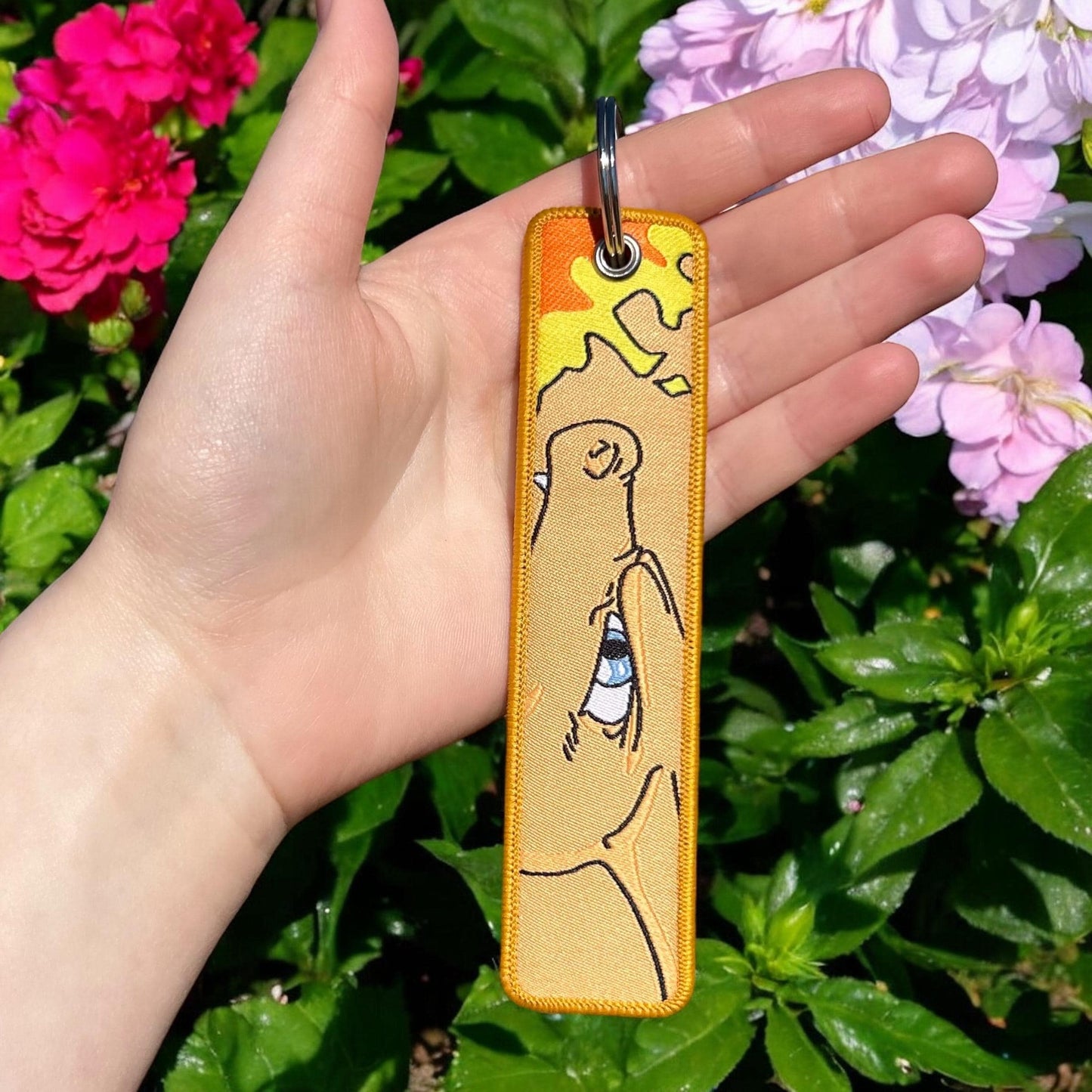 Legendary Fire Beast Embroidered Keychain