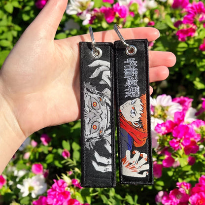 Cursed Energy Trio Embroidered Keychain Bundle