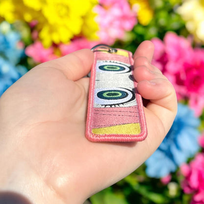 Kawaii Psychic Girl Embroidered Keychain