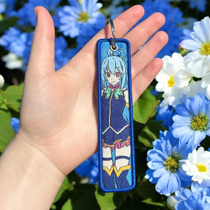 Water Goddess Embroidered Keychain