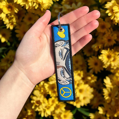 Charming Fighter Embroidered Keychain