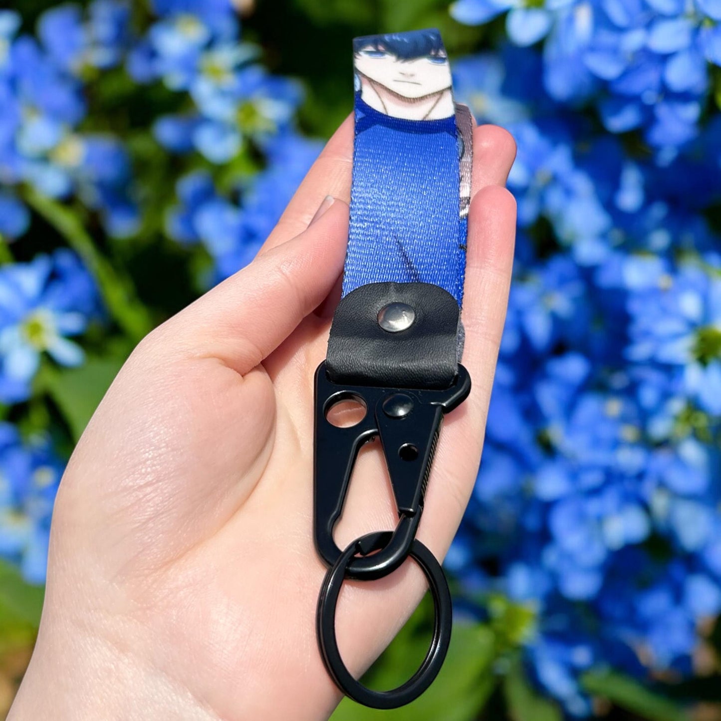 Blue Striker Keychain Strap