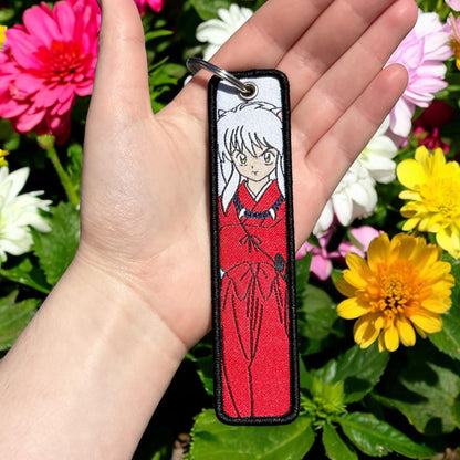 Half-Demon Warrior Embroidered Keychain