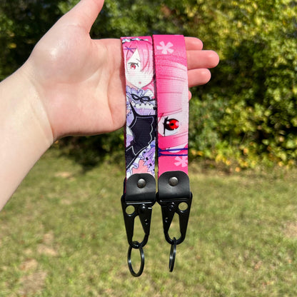 Pink-Haired Maid Keychain Strap