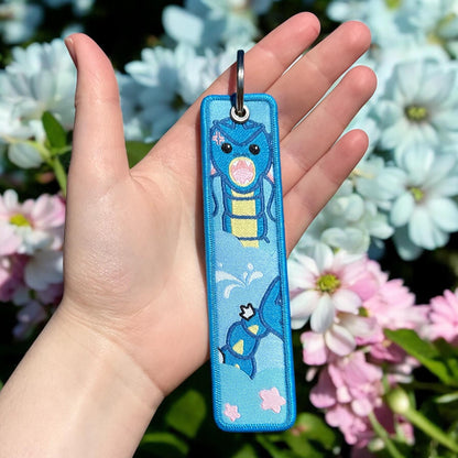 Sea Serpent Embroidered Keychain