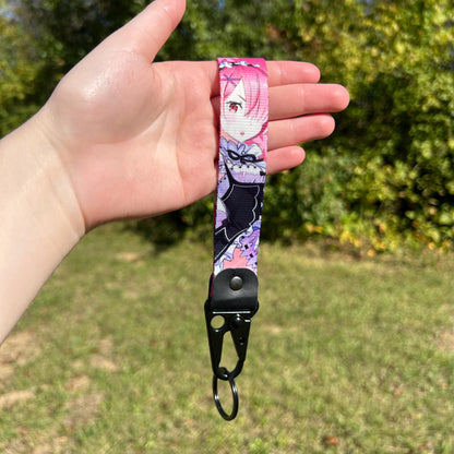 Pink-Haired Maid Keychain Strap