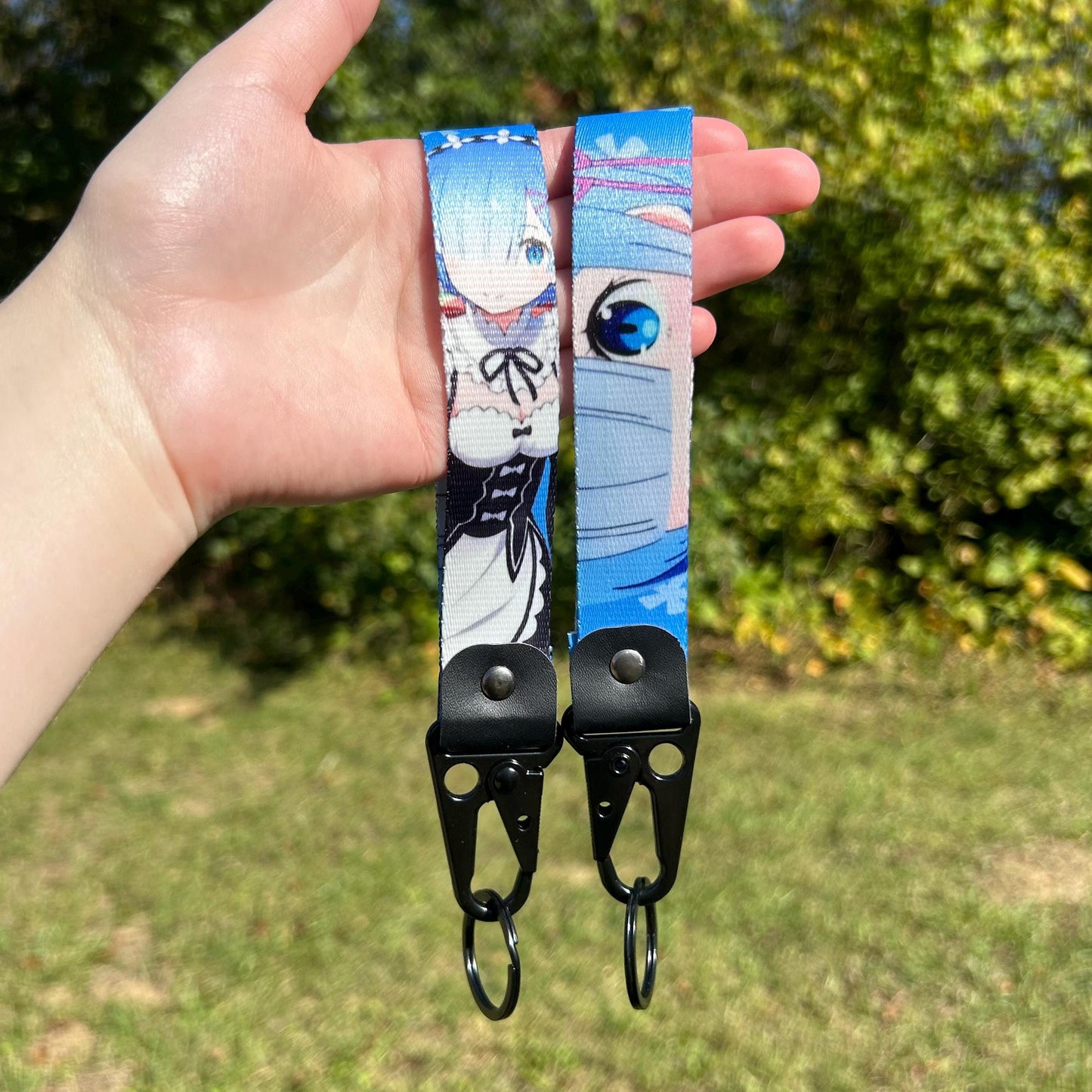 Blue Haired Maid Keychain Strap