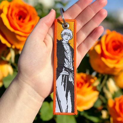 Protective Fighter Embroidered Keychain