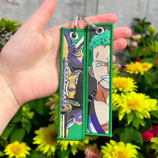 Three Blades Warrior Embroidered Keychain