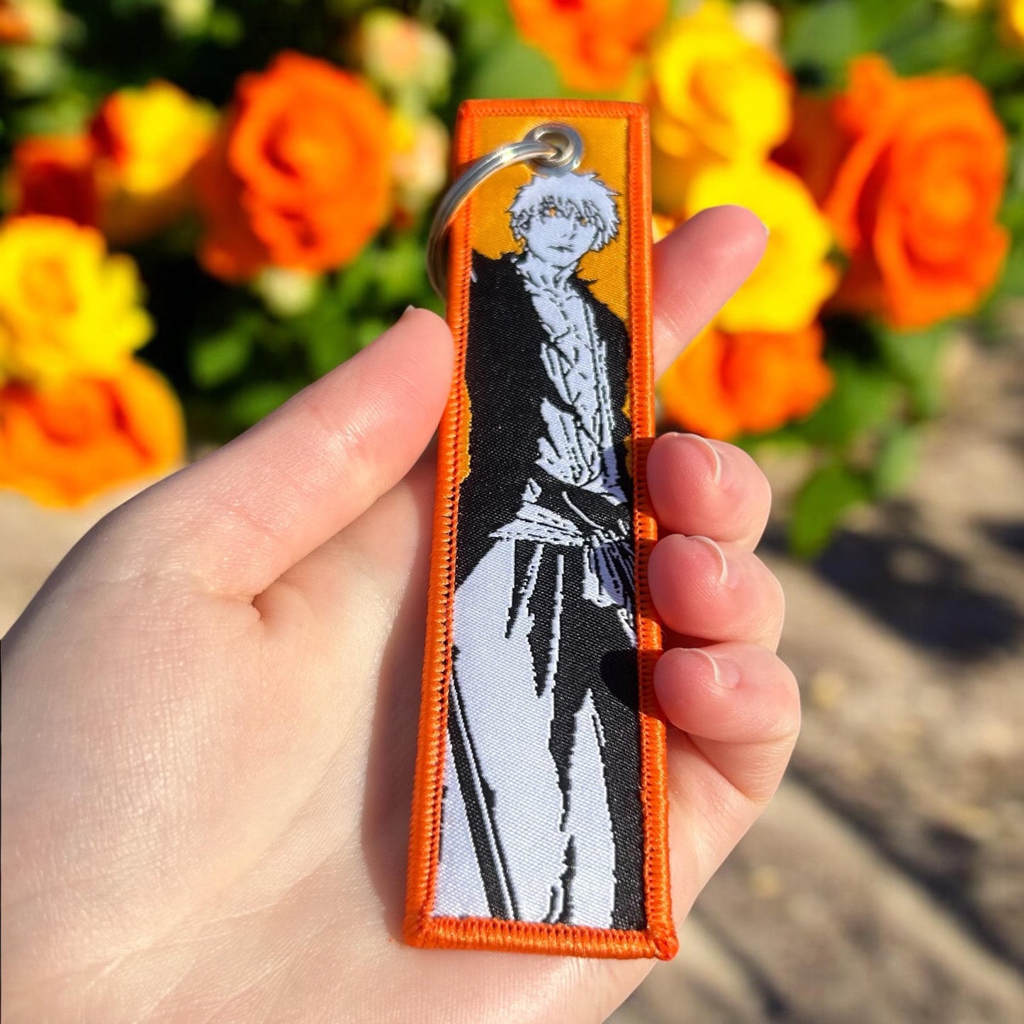 Protective Fighter Embroidered Keychain