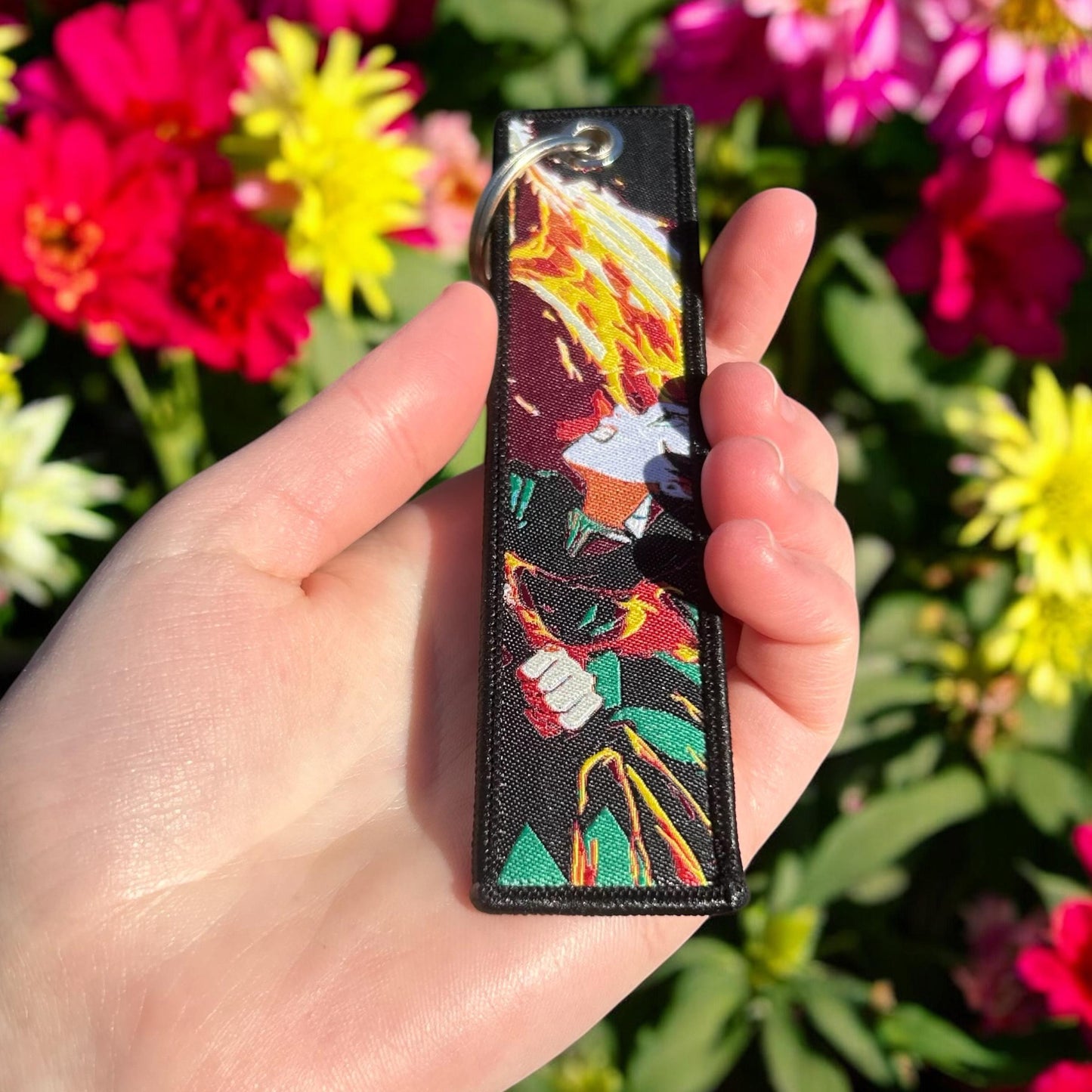 Fire & Thunder Duo Embroidered Keychain