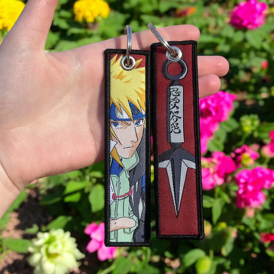 Flash Ninja Embroidered Keychain
