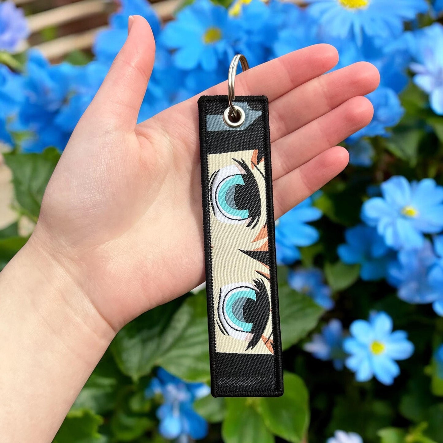 Serene Warrior Embroidered Keychain