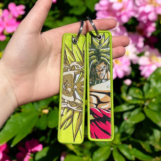 Green Energy Fighter Embroidered Keychain