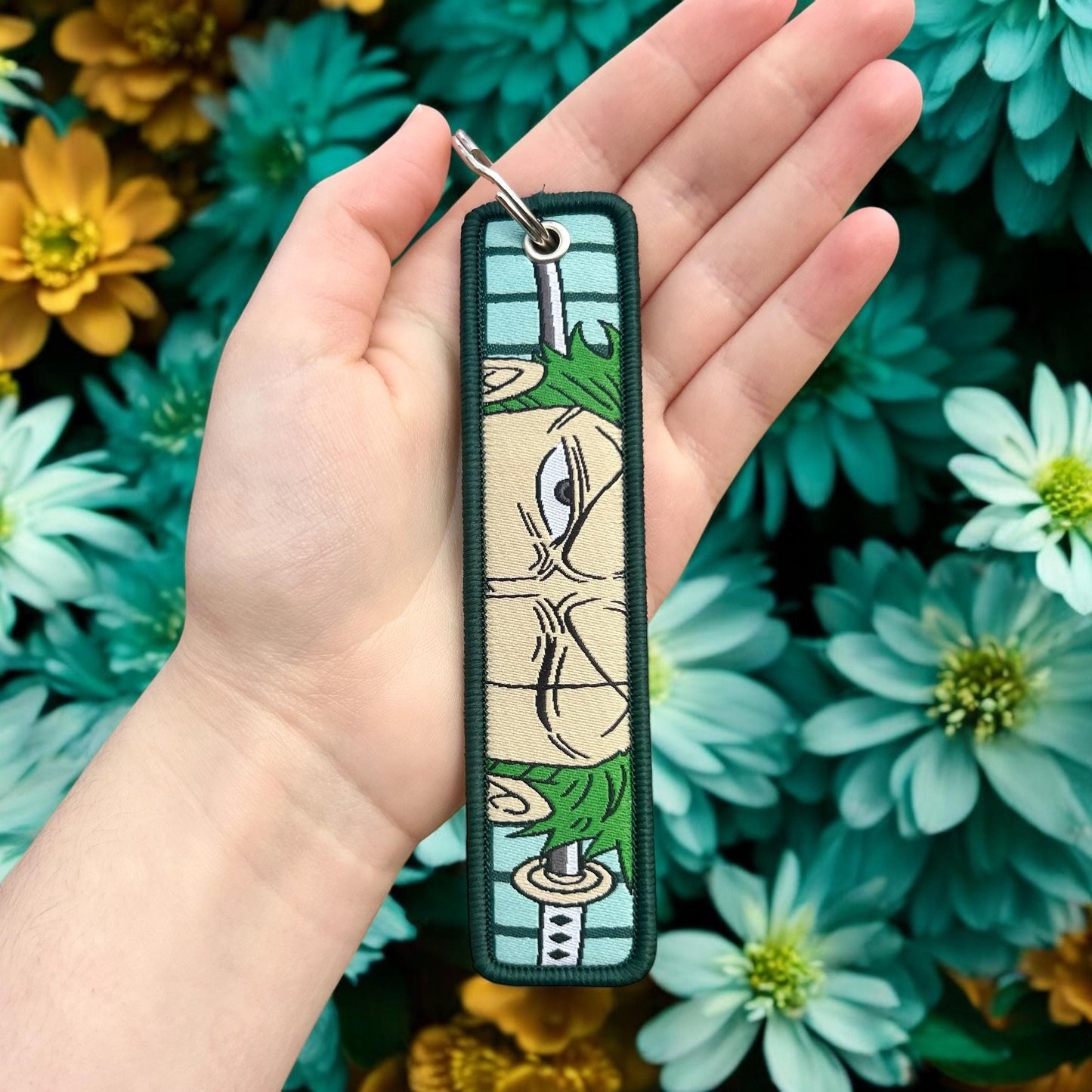 The Blade Hunter Embroidered Keychain