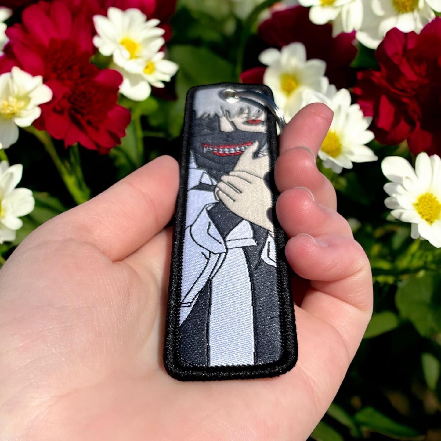 Masked Ghoul Embroidered Keychain