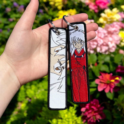 Half-Demon Warrior Embroidered Keychain