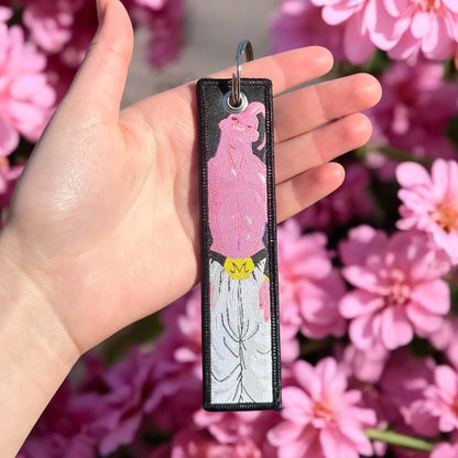 Playful Powerhouse Embroidered Keychain