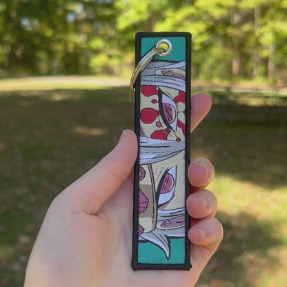 Flashy Ninja Embroidered Keychain