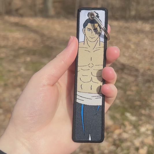 Muscular Sorcerer Embroidered Keychain