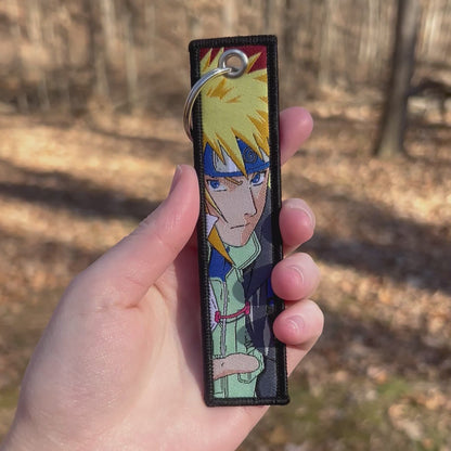 Flash Ninja Embroidered Keychain