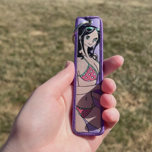 Elegant Pirate Embroidered Keychain