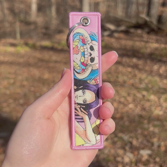 Rose Serpent Embroidered Keychain