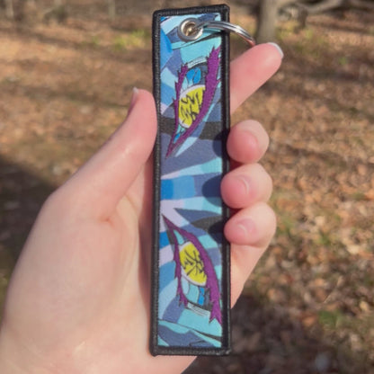 Tragic Demon Warrior Embroidered Keychain