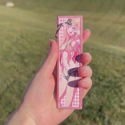 Playful Model Girl Keychain