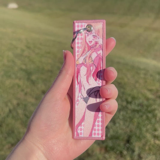 Playful Model Girl Keychain