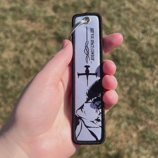 Space Bounty Hunter Embroidered Keychain