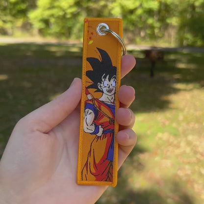 Black & Gold Aura Fighter Embroidered Keychain