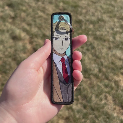 Secret Agent Embroidered Keychain