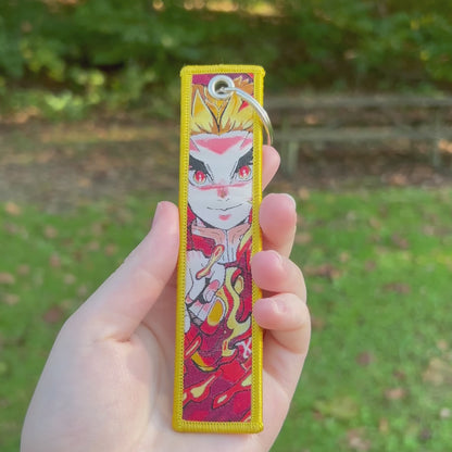 Eternal Flame Embroidered keychain