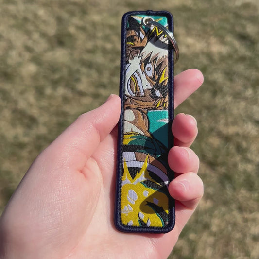 Explosive Hero Embroidered Keychain